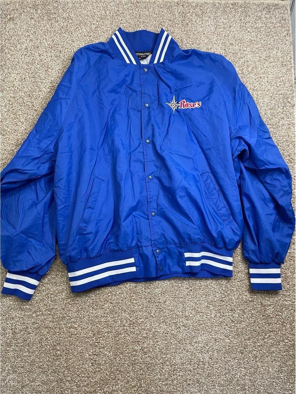 Vtg Sportsmaster‎ Jacket Nylon Rose’s Patch Windbreaker Lined Made USA XXL